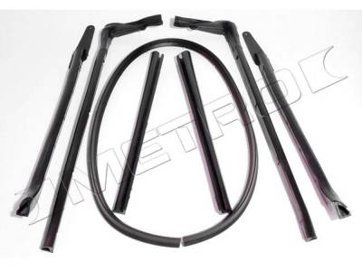 Metro Moulded Parts - Metro Moulded RR 1813-C Convertible Top Roof Rail Seal Includes Header Seal