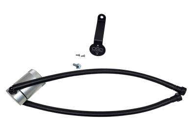 J&L Oil Separator Co - J&L Oil Separator 3.0 Driver Side Mounted Oil Separator Silver 3089D-C