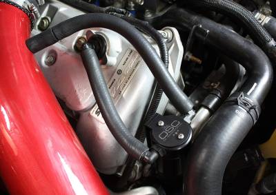 J&L Oil Separator Co - J&L Oil Separator 3.0 Passenger Side Mounted Oil Separator Black 3018P-B