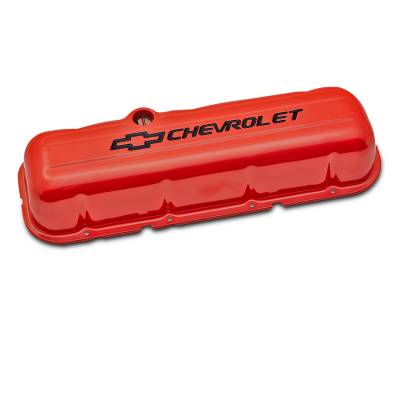 Proform - Proform 141-787 Tall Chevy Big Block Valve Covers Chevy Orange Stamped Steel