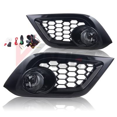 Winjet - Winjet CFWJ-0451-C Clear Fog Lights w/Wiring Kit for 16 Scion IM