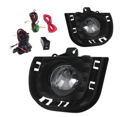 Winjet - Winjet CFWJ-0372-C Clear Fog Lights w/Wiring Kit for 14 Scion TC