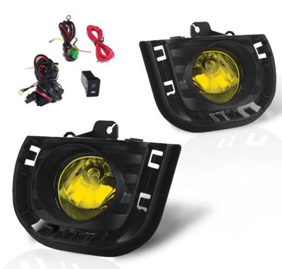 Winjet - Winjet CFWJ-0372-Y Yellow Fog Lights w/Wiring Kit for 14 Scion TC