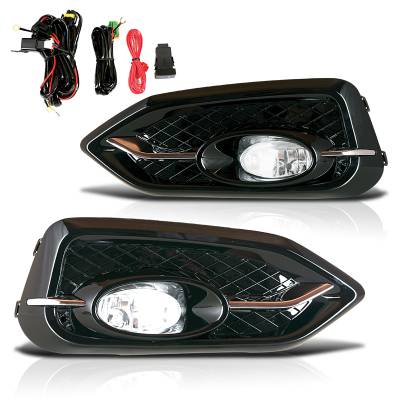 Winjet - Winjet CFWJ-0395-C Clear Fog Lights w/Wiring Kit for 14 Honda Civic 2DR