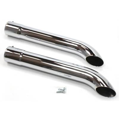Patriot Exhaust - Patriot Exhaust H3820 26" Universal Chrome Side Tube Turnouts w/o Muffler