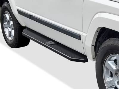 APS - APS IB10RIF3H H-Series Running Boards Black for 05-10 Grand Cherokee/Commander