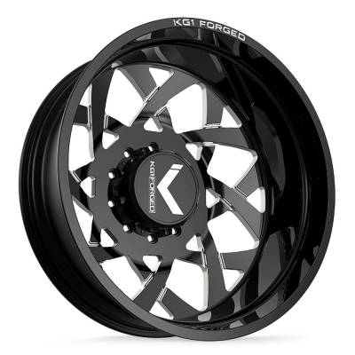 KG1 Wheels - KG1 Wheels KD008 Orbital 22x8.25 8x6.5 145mm Black/Milled KD008I2282586GPM