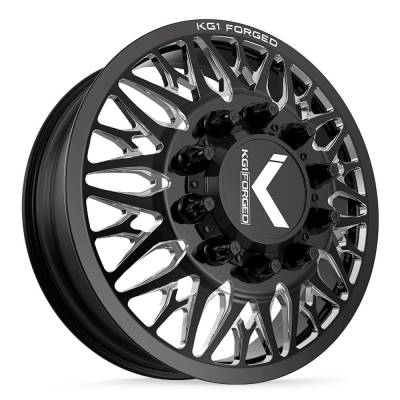 KG1 Wheels - KG1 Wheels KD014F2282528GPM KD014 Trident 22x8.25 10x285 145mm Black/Milled