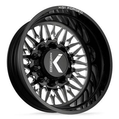 KG1 Wheels - KG1 Wheels KD014R2682528GPM KD014 Trident 26x8.25 10x285 146mm Black/Milled