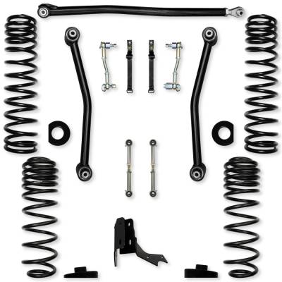 Rock Krawler - Rock Krawler JT30AS 3.0" Adventure Mid Arm Lift Kit for Jeep Gladiator JT Gas