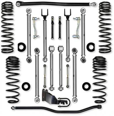 Rock Krawler - Rock Krawler JL25XFP-2 2.5" PRO Mid-Arm Lift Kit for 18+ Wrangler JL 2DR Gas