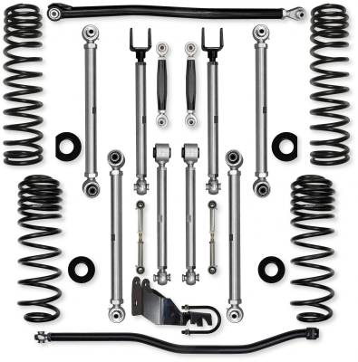 Rock Krawler - Rock Krawler JL25PNL-2 2.5" Mid-Arm Lift Kit for 18+ Wrangler JL 2DR w/o Shocks