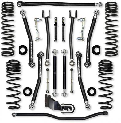 Rock Krawler - Rock Krawler JL25XF-4 2.5" Mid-Arm Lift Kit for 18+ Wrangler JL 4DR Gas