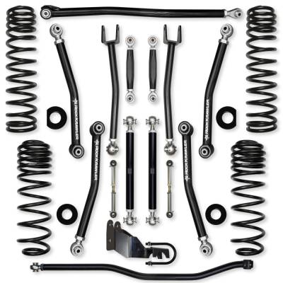 Rock Krawler - Rock Krawler JL25NL-4XE 2.5" Mid-Arm Lift Kit for 18+ Wrangler JL 4DR w/o Shocks
