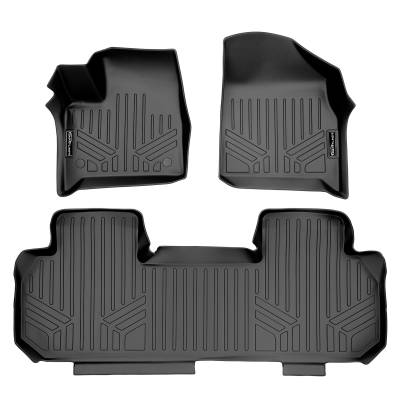 SMARTLINER - SMARTLINER SA0343/B0343 Front/Rear Black Floor for Liners Chevy Traverse