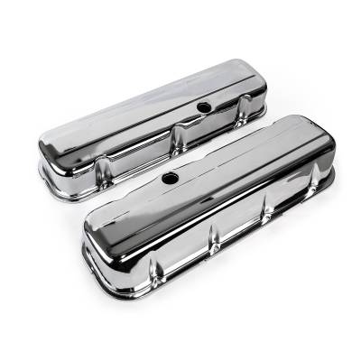 Speedmaster - Speedmaster PCE314.1004.01 Chrome Valve Covers Tall w/Hole Chevy BBC 454