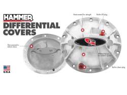 G2 Axle and Gear - G2 Axle Hammer Rear Differential Cover for Dana 35-Silver 40-2049AL - Image 2
