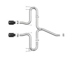 aFe - aFE Power Takeda 3" Axle-Back Stainless Steel Exhaust Kit; 49-36625-B - Image 2