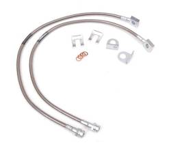 Rough Country Suspension Systems - Rough Country 89702 Extended Stainless Steel Front Brake Lines 4-6" Lift - Image 1