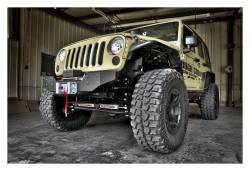 Rough Country Suspension Systems - Rough Country 1059 Hybrid Stubby Front Winch Mount Bumper - Image 2