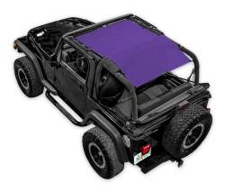 SpiderWebShade - SpiderWebShade SWS-SHDTOP-01-TJ-PRP Front/Rear Mesh Extended Bikini Top-Purple - Image 1