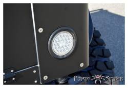 Poison Spyder Customs - Poison Spyder Customs 41-04-051 4" Round Taillight, 24-LED, Push-In w/ Grommet - Clear/Red - Image 4