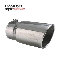 Diamond Eye - Diamond Eye 5612BRA-DE Tip Bolt-on Rolled Angle Cut-Diamond Eye Logo Embossed 4" - Image 1