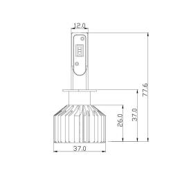 ARC Lighting - ARC Lighting 21011 Tiny Monster Concept Series H1 LED Headlight Bulb Kit-Pair - Image 4