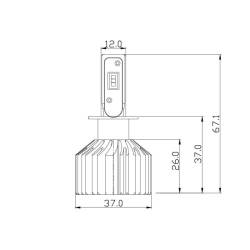 ARC Lighting - ARC Lighting 21031 Tiny Monster Concept Series H3 LED Headlight Bulb Kit-Pair - Image 4