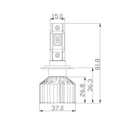 ARC Lighting - ARC Lighting 21071 Tiny Monster Concept Series H7 LED Headlight Bulb Kit-Pair - Image 4