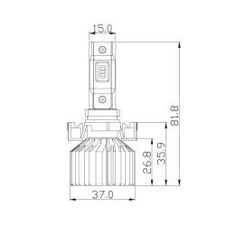 ARC Lighting - ARC Lighting 21161 Tiny Monster Concept Series H16 LED Headlight Bulb Kit-Pair - Image 4