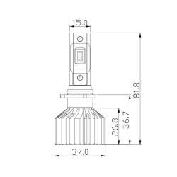 ARC Lighting - ARC Lighting 21261 Tiny Monster Concept Series PSX26W LED Headlight Bulb Kit-Pair - Image 4