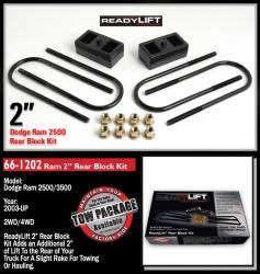 ReadyLift - ReadyLift 66-1202 2.0" Rear Cast Iron Block w/ U-bolt Kit - Image 2