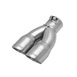Flowmaster - Flowmaster 15390 Exhaust Pipe Tip Dual Angle Cut Polished Stainless Steel - Image 1
