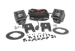 Rough Country Suspension Systems - Rough Country 70891 Black Series 2" LED Fog Light Kit-Amber DRL - Image 1
