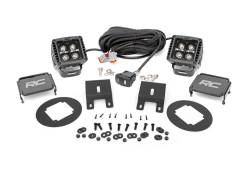 Rough Country Suspension Systems - Rough Country 70892 Black Series 2" LED Fog Light Kit-White DRL - Image 1