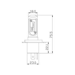 ARC Lighting - ARC Lighting 21041 Tiny Monster Concept Series H4 LED Headlight Bulb Kit-Pair - Image 4