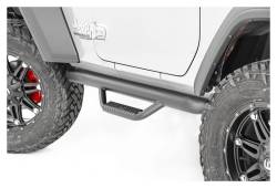 Rough Country Suspension Systems - Rough Country RCJ1846 Wheel to Wheel Nerf Step Bars Black - Image 2