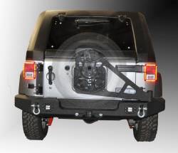 DV8 Offroad - DV8 Offroad Rear Bumper Mounted Tire Carrier-Black, for Wrangler JK; TCSTTB-06 - Image 4