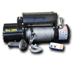 DV8 Offroad - DV8 Offroad 12000LB 12V Electric Winch w/ Steel Cable; WB12SC - Image 1