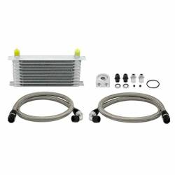 Mishimoto - Mishimoto MMOC-U Universal 10 Row Oil Cooler Kit (Metal Braided Lines) - Image 1