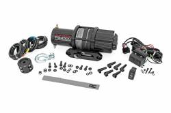 Rough Country Suspension Systems - Rough Country 4500lb 12V Electric UTV Winch w/ Synthetic Rope; RS4500S - Image 1