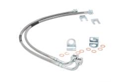 Rough Country Suspension Systems - Rough Country Rear Stainless Brake Lines, for Jeep JK w/ 4"-6" Lift; 89707 - Image 1