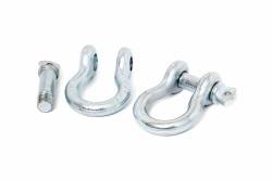 Rough Country Suspension Systems - Rough Country 4.75 Ton 3/4" Pin D-Ring Shackles-Zinc, Pair; 1174 - Image 1