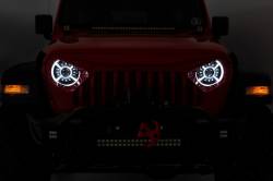 Rough Country Suspension Systems - Rough Country 9" Round LED Headlights w/ DRL Halo, for Jeep JL/JT; RCH5300 - Image 5