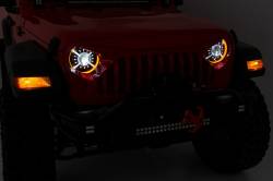 Rough Country Suspension Systems - Rough Country 9" Round LED Headlights w/ DRL Halo, for Jeep JL/JT; RCH5300 - Image 6