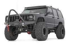 Rough Country Suspension Systems - Rough Country Heavy Duty Front Winch Bumper-Black, for Cherokee XJ; 10570 - Image 4