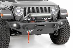 Rough Country Suspension Systems - Rough Country Heavy Duty Front Winch Bumper-Black, for Jeep JK/JL/JT; 10585 - Image 1