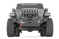 Rough Country Suspension Systems - Rough Country Heavy Duty Front Winch Bumper-Black, for Jeep JK/JL/JT; 10585 - Image 2