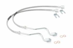 Rough Country Suspension Systems - Rough Country Front SS Brake Lines, 99-04 Ford Super Duty 4"-8" Lift; 89705 - Image 1